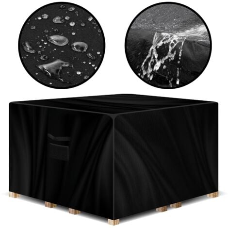 Gracious Gardens Waterproof Outdoor Patio Furniture Cover UV Resistant Heavy Duty Oxford Fabric - Square - 200 x 200 x 90cm