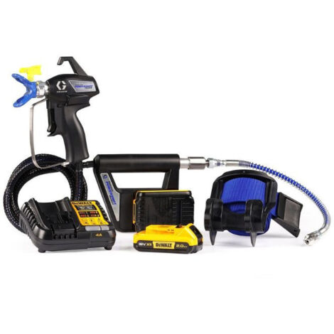 Graco – Pistolet à peinture électrique 227 bars pour applications intensives – Atomisation fine – Avec 2 batteries 2.0Ah – 18H304