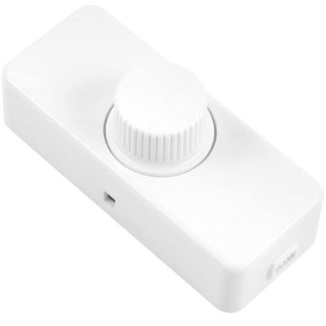 Gradateur de bord arrière LED 3-100W (variateur rotatif), utilisé pour LED dimmable, lampe à incandescence, lampe halogène, 220-240V, interrupteur enfichable CE, Blanc
