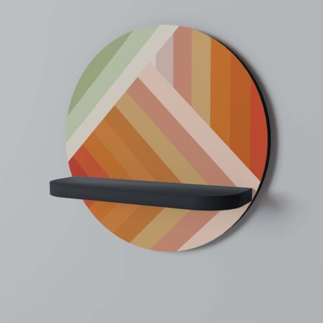 GRADIENT PICKS Rundes Regal Schwarz