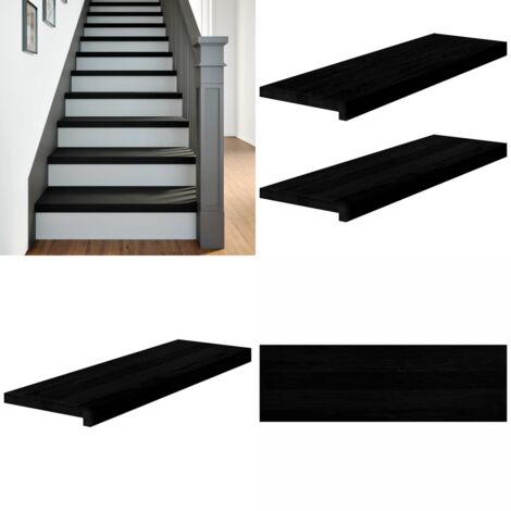 Gradini 2 pz Marrone Scuro 80x25x2 cm Legno Massello Rovere - Scale in legno - Gradini in rovere