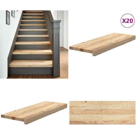 Gradini 20 pz 70x30x2 cm in Rovere Massello Non Trattato - Gradini in legno - Gradini in rovere massello