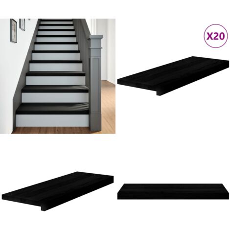 Gradini 20 pz Marrone Scuro 70x25x2 cm Legno Massello Rovere - Scale in rovere - Gradini marrone scuro
