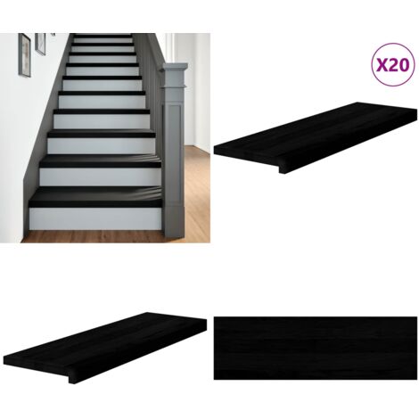 Gradini 20 pz Marrone Scuro 80x30x2 cm Legno Massello Rovere - Scale in legno - Gradini in rovere
