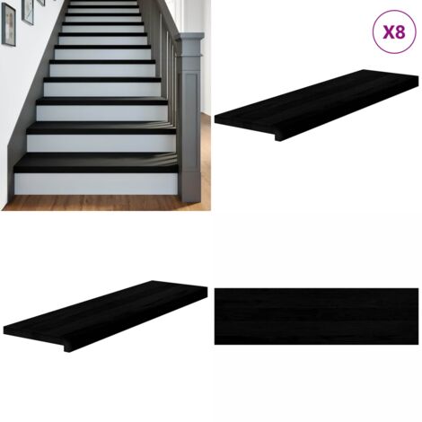 Gradini 8 pz Marrone Scuro 90x30x2 cm Legno Massello Rovere - Scale in rovere - Gradini marrone scuro