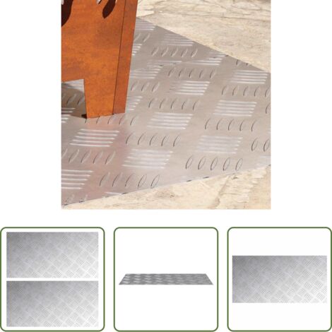 Gradini in alluminio -  Gradini per Scale 2 pcs Argento 80 x 40 cm Alluminio
