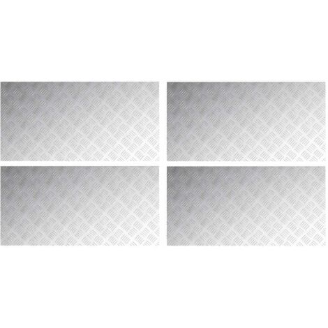 Gradini per Scale 4 pcs Argento 100 x 50 cm Alluminio vidaXL
