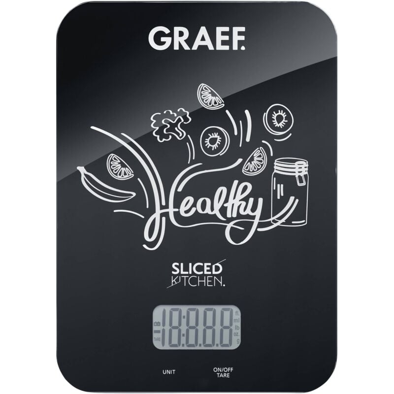 Graef - ks 202 Balance de cuisine numérique Plage de pesée (max.)=5 kg noir