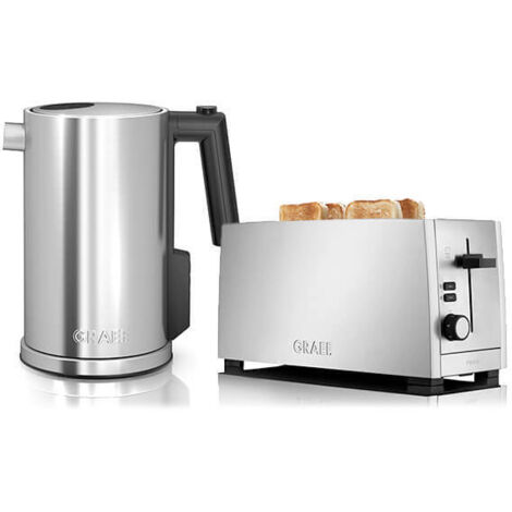 Graef Stainless Steel Kettle & 4 Slice Toaster Set