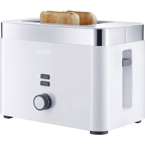 Graef TO61EU Tostapane Con griglia scaldabriosche Bianco, acciaio inox