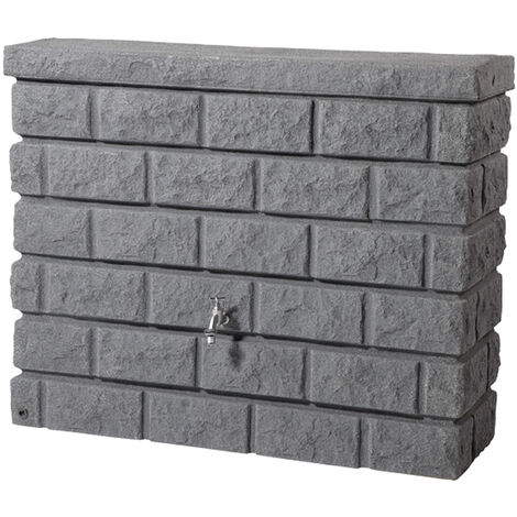 GRAF Rocky Wandtank 400L darkgranite mit Auslaufhahn chrom