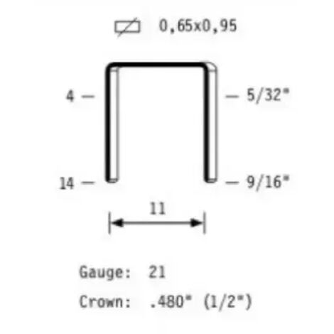 GRAFFE LEGGERE OMER SERIE 84 MM. 6 PZ.10000 (BOSTICH)