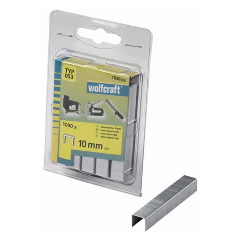 Wolfcraft - Punti metallici larghi da 8 mm tipo 053 (confezione da 1400) (7031000)