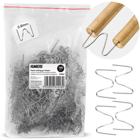 Graffette per saldatrice di plastica 100 pezzi tipo B Humberg