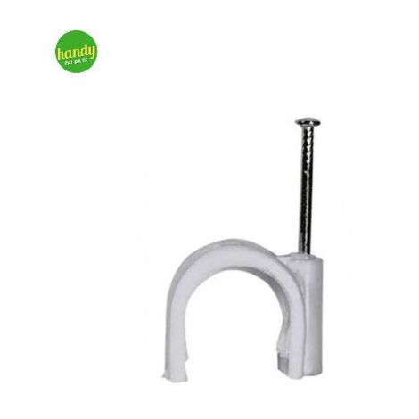 Graffette tonde con chiodo Elettrocanali Ø 25 - 26 mm 50 pz.