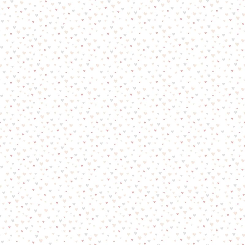 Profhome - Grafik Tapete 381241 Vliestapete Leicht Strukturiert Kindertapete Matt Rosa Grau Beige Weiß 5, 33 M2