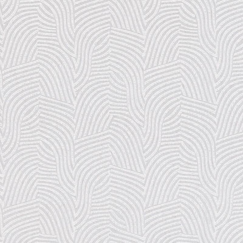 Profhome - Grafik Tapete 781534 Vliestapete Strukturiert Mit Gestreiftem Muster Dezent Schimmernd Weiß Creme-weiß Perl-hell-grau 5, 33 M2