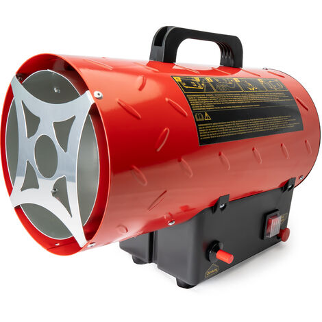 Grafner® 10kW Gasheizgebläse Gasheizer für Gasflasche Gasdruckregler Bauheizer 700mbar Gasheizgerät