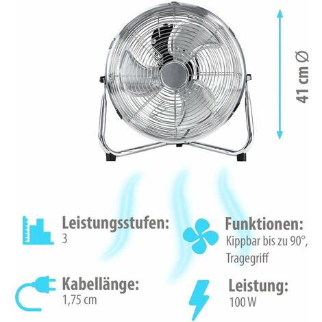 Grafner® Bodenventilator Tischventilator 41cm