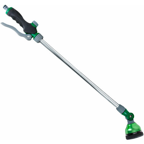 Grafner® Sprühlanze Gartenbrause mit 9 Sprühmuster 71cm Gießstab Handbrause