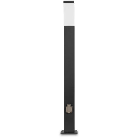 Grafner® Wegleuchte Standleuchte 100cm WL10799 mit 2 Steckdosen