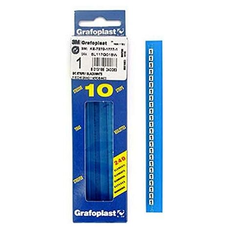 Grafoplast BL117GDDBW stecche grandi lettera D confezione da 10 pezzi