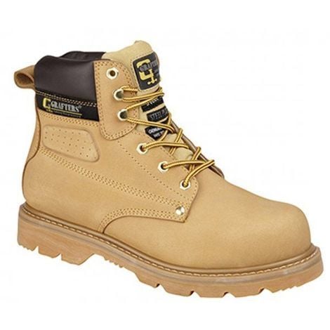 Grafters Gladiator SBP wheat nubuck safety boot with midsole size 12 or 13