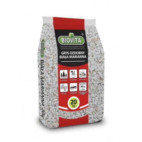 Grain décoratif blanc Marianna 8-16 mm 20 kg