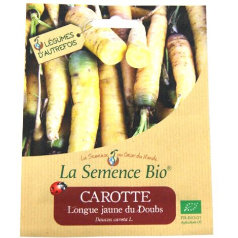 GRAINES BIO - CAROTTE LONGUE JAUNE DU DOUBS 1000GN graines biologique
