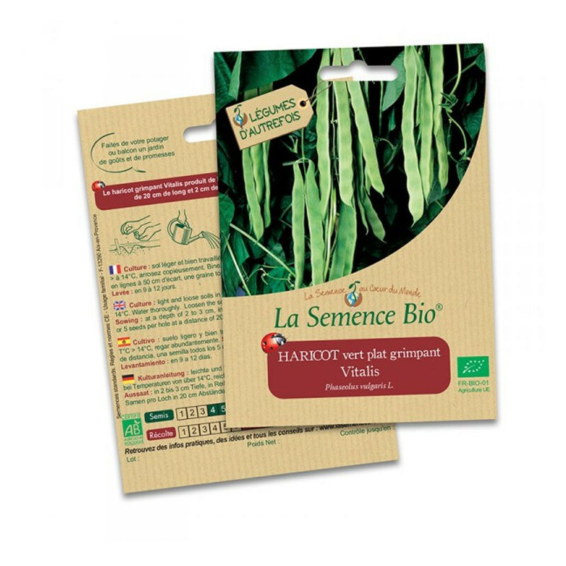 La Semence Bio - Haricot vert plat Vitalis - 75 gr