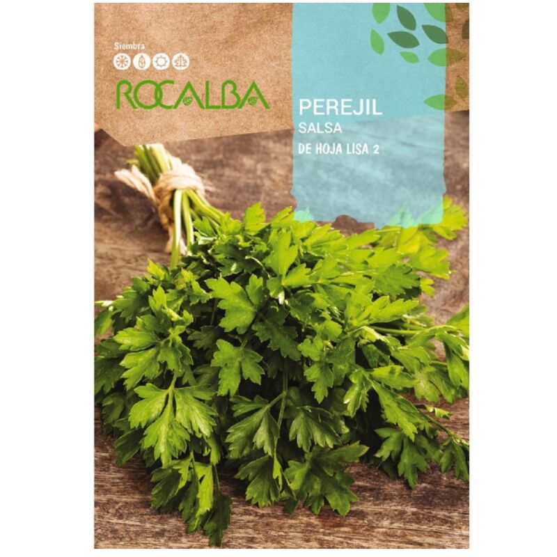 Rocalba - Graines de perejil lisa leaf 2 25 gr, Pack 5x