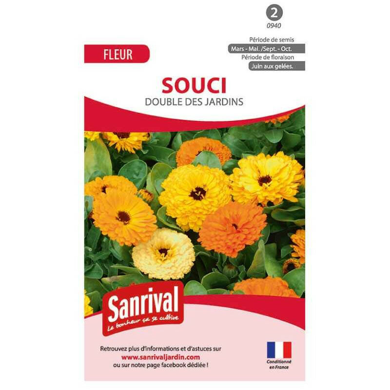 Sanrival - Graines fleurs de souci jaune et orange