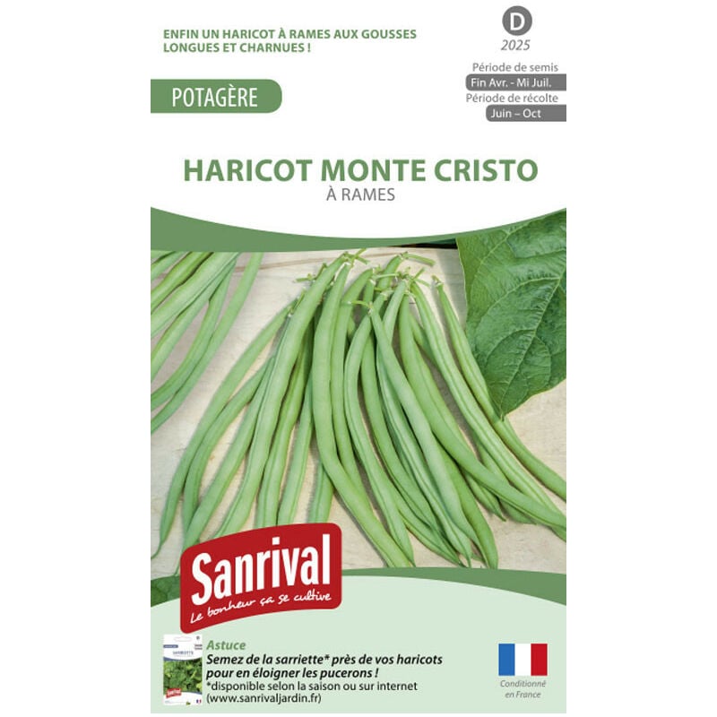Sanrival - Graines Haricot à rames Monte Cristo