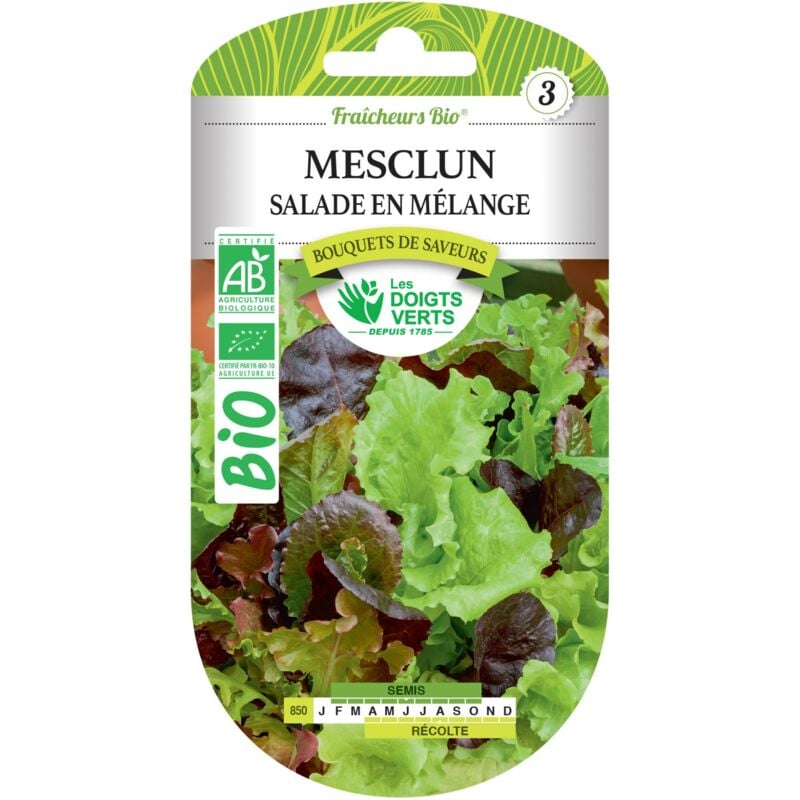 Les Doigts Verts - Graines mesclun salade en mélange bio