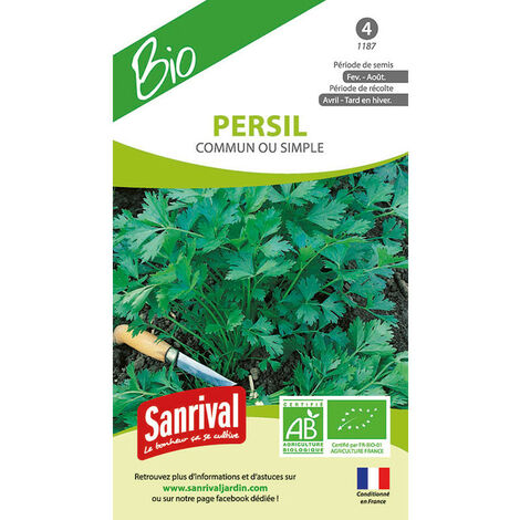 Graines Persil Commun AB Bio. . Marque : Sanrival. Réf. : 1187