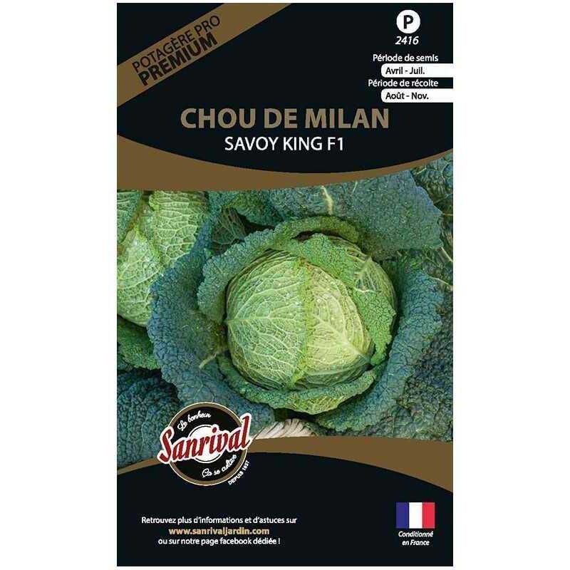 Sanrival Premium - Graines potagères premium chou Chou de Milan Savoy King