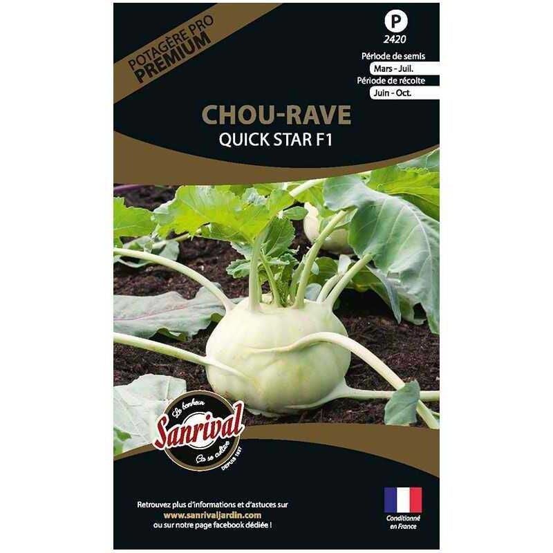 Sanrival Premium - Graines potagères premium chou Chou rave Quick star
