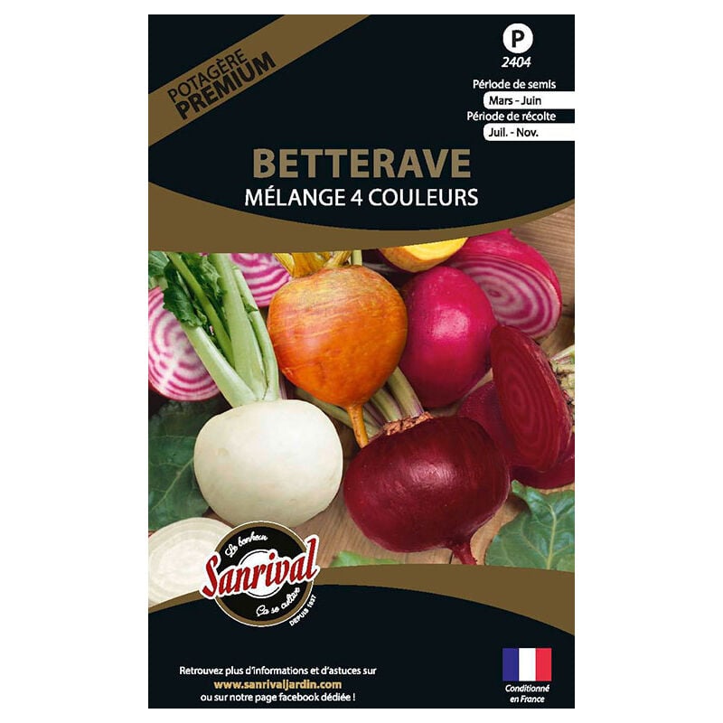 Sanrival Premium - Graines potagères premium betterave mélange 4 couleurs