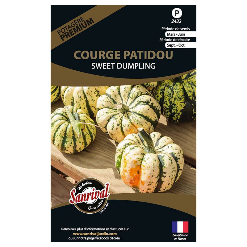 Sanrival Premium - Graines potagères premium Courge Patidou sweet dumpling