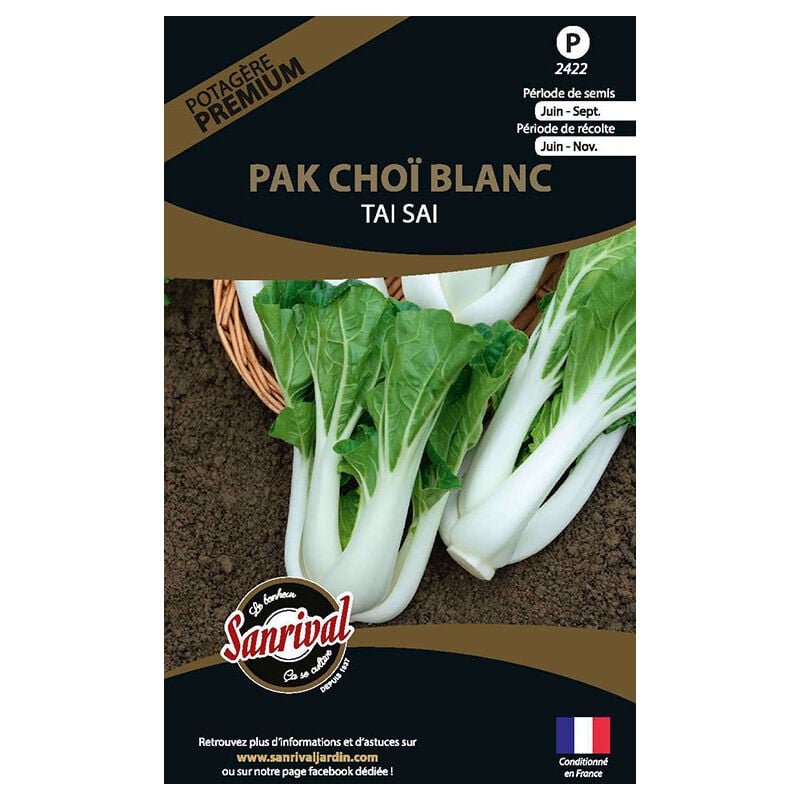Sanrival Premium - Graines potagères premium pak choï Blanc