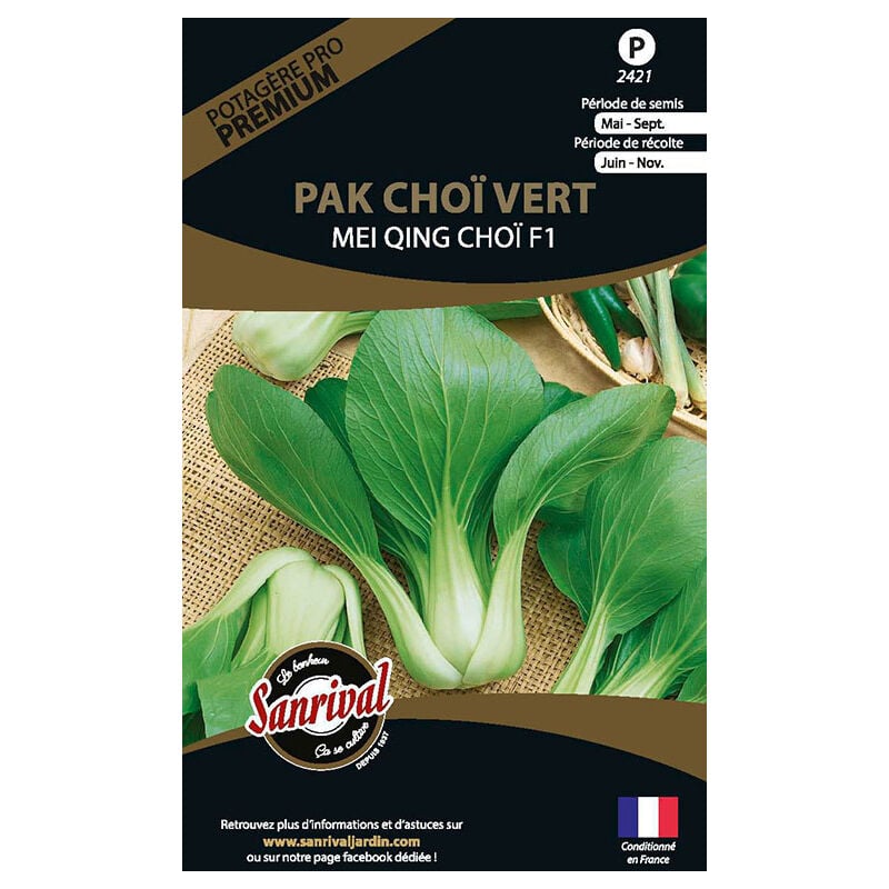Sanrival Premium - Graines potagères premium pak choï Vert