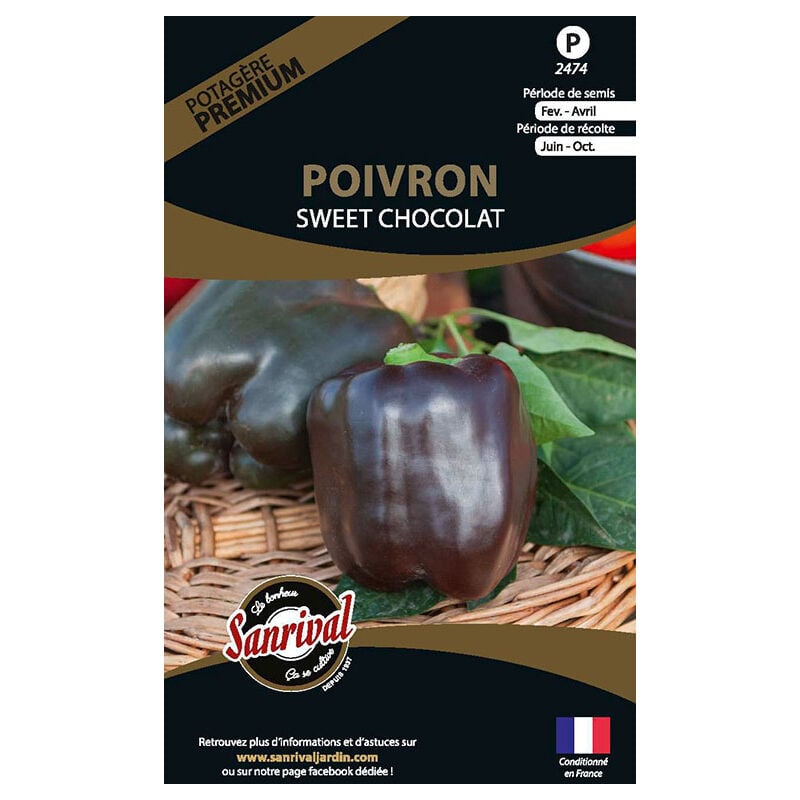 Sanrival Premium - Graines potagères premium poivron Chocolat