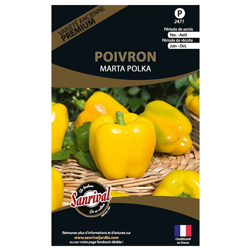 Sanrival Premium - Graines potagères premium poivron Polka
