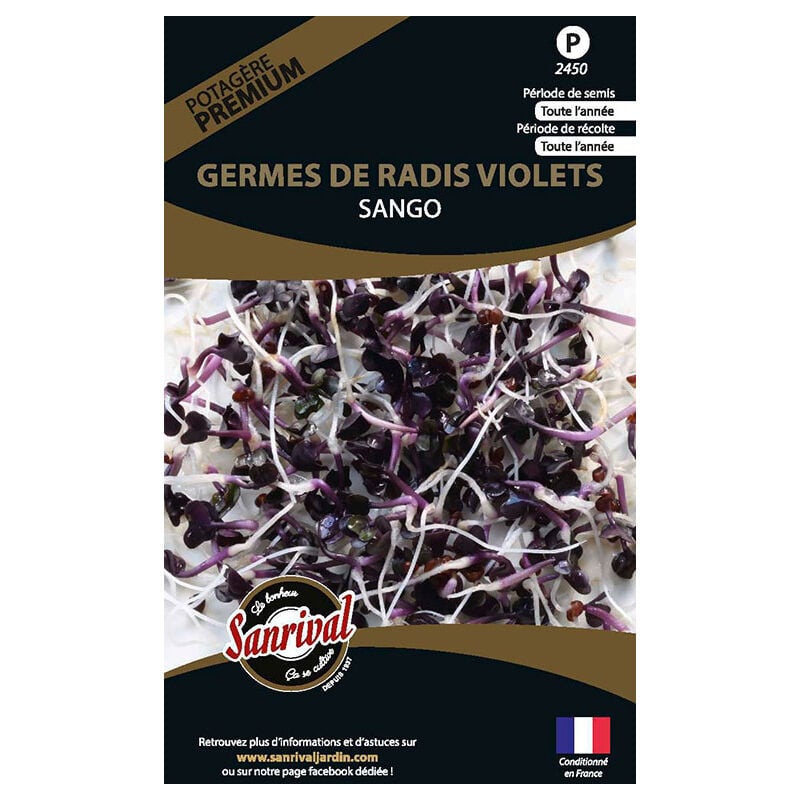 Sanrival Premium - Graines potagères prenium germes de radis violets