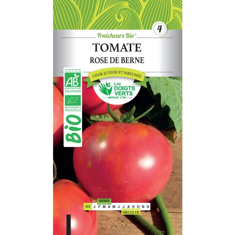 Les Doigts Verts - Graines tomate rose de Berne bio