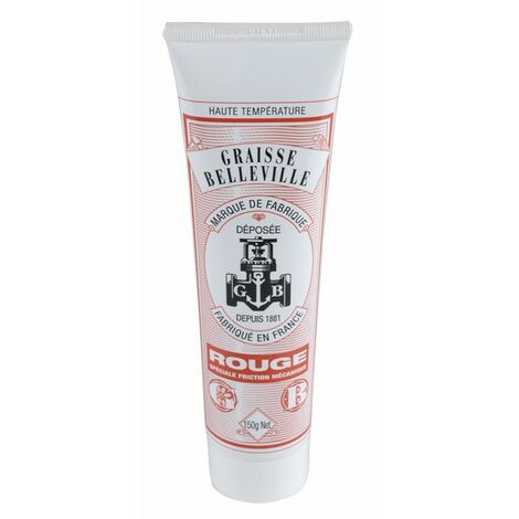 Graisse BELLEVILLE rouge (tube 150 grammes) - GRAISSEBELLEVILLE : GB015R