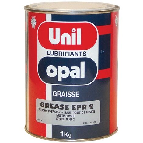 Graisse multifonction EPR2 1kg – Extrême pression – Résistante à l'eau – Température d'emploi -20°C à +140°C – Huile minérale – Unil Opal