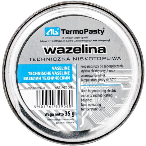 Graisse technique ag-termopasty agt-069 densité 822 kg/m³ point flash 220°C