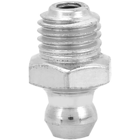 Graisseur, raccord de graisseur Facile à Installer Buse de Pistolet à Graisse en Fer nickelé pour Moto pour Applications industrielles pour Automobile(M8 Droite)