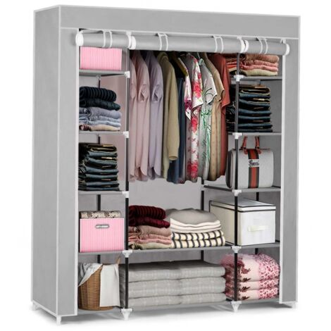 Gran armario textil Massido - gris